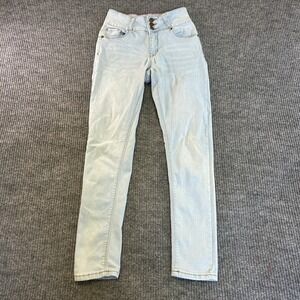 & Lovely Light Wash High Rise Triple Button Skinny Jeans Size 7 HL-C501L